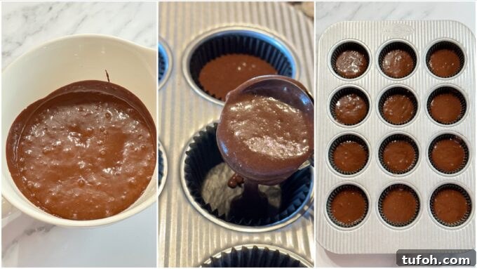 Cupcake batter in a bowl.