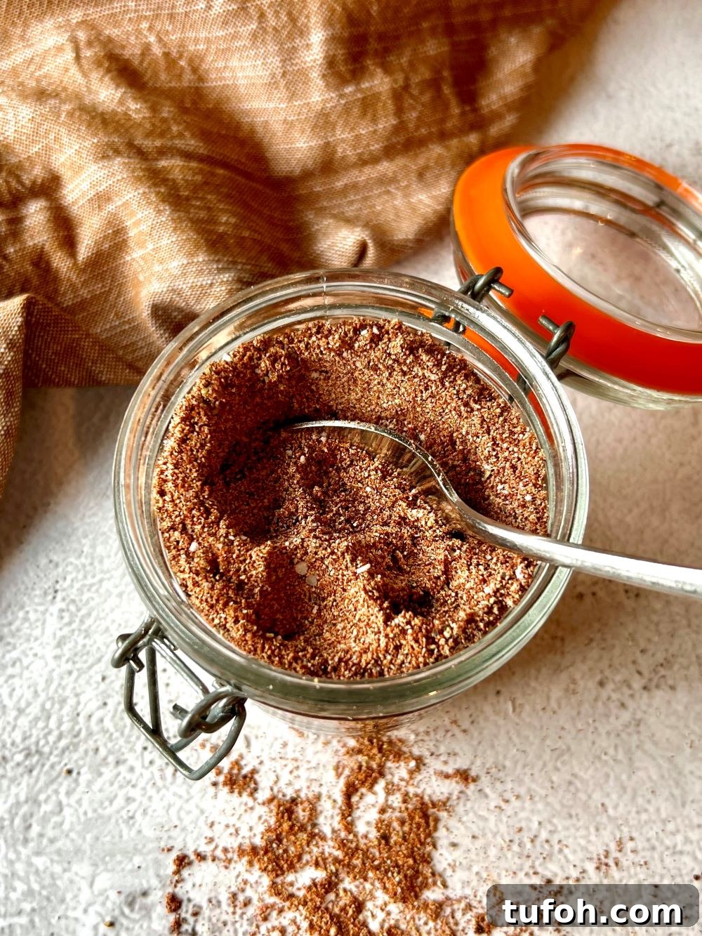 Seasoning jar close-up