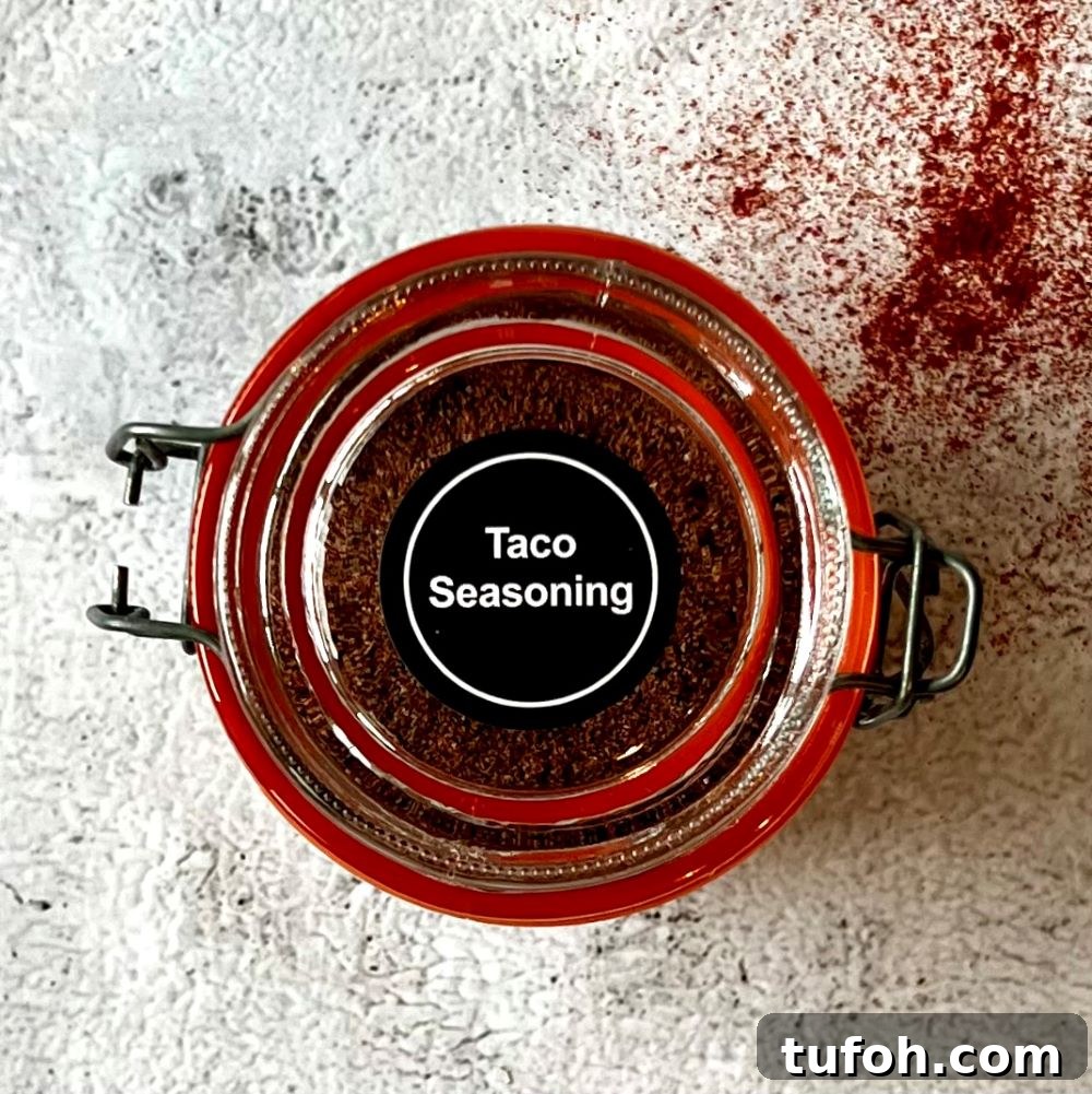 Tacos seasoned with homemade mix