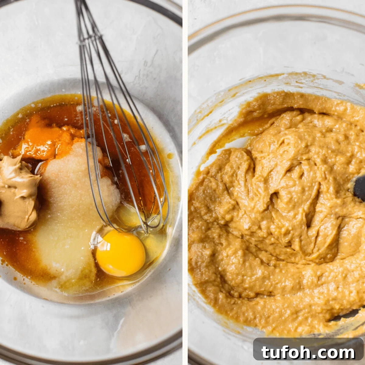wet cake ingredients in a bowl
