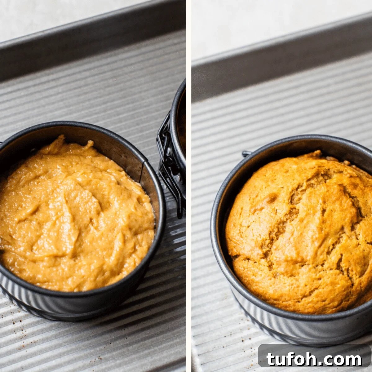 cake in a cake pan