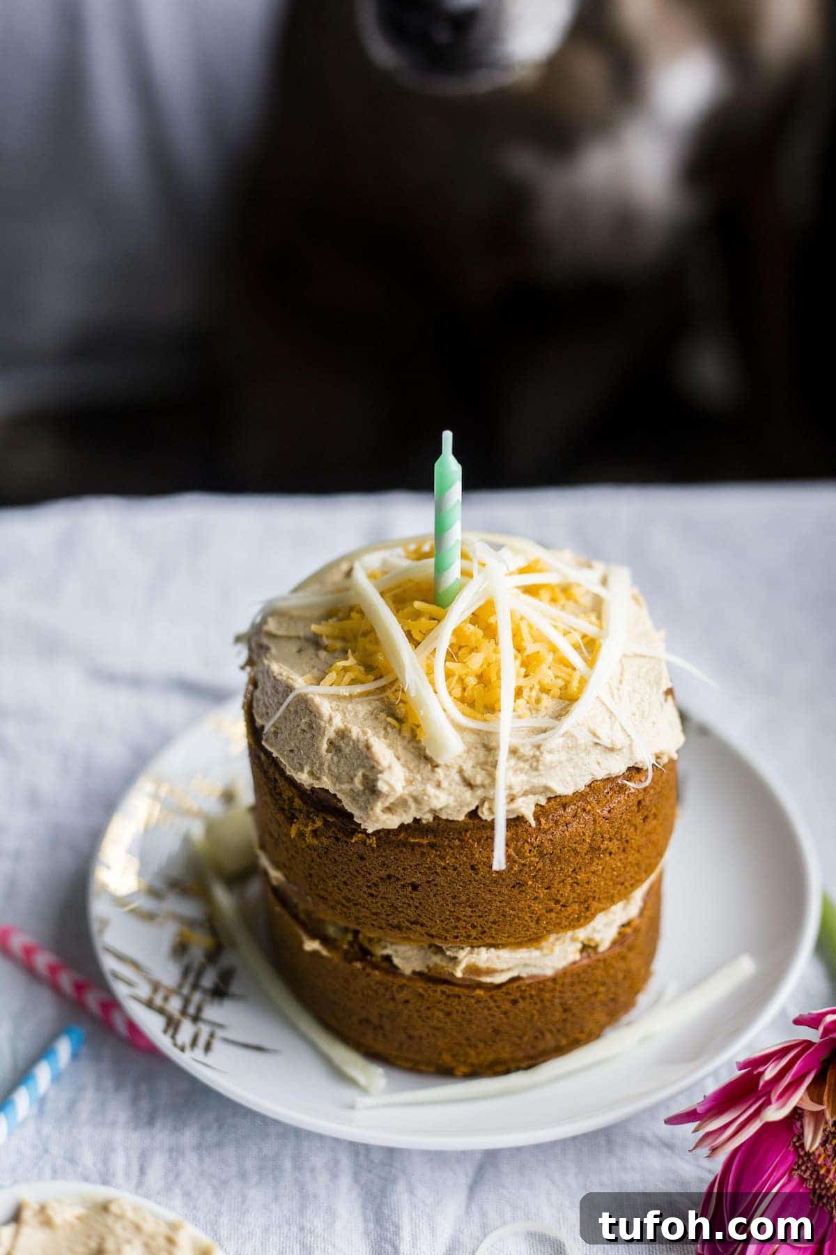 cake topped with cheese