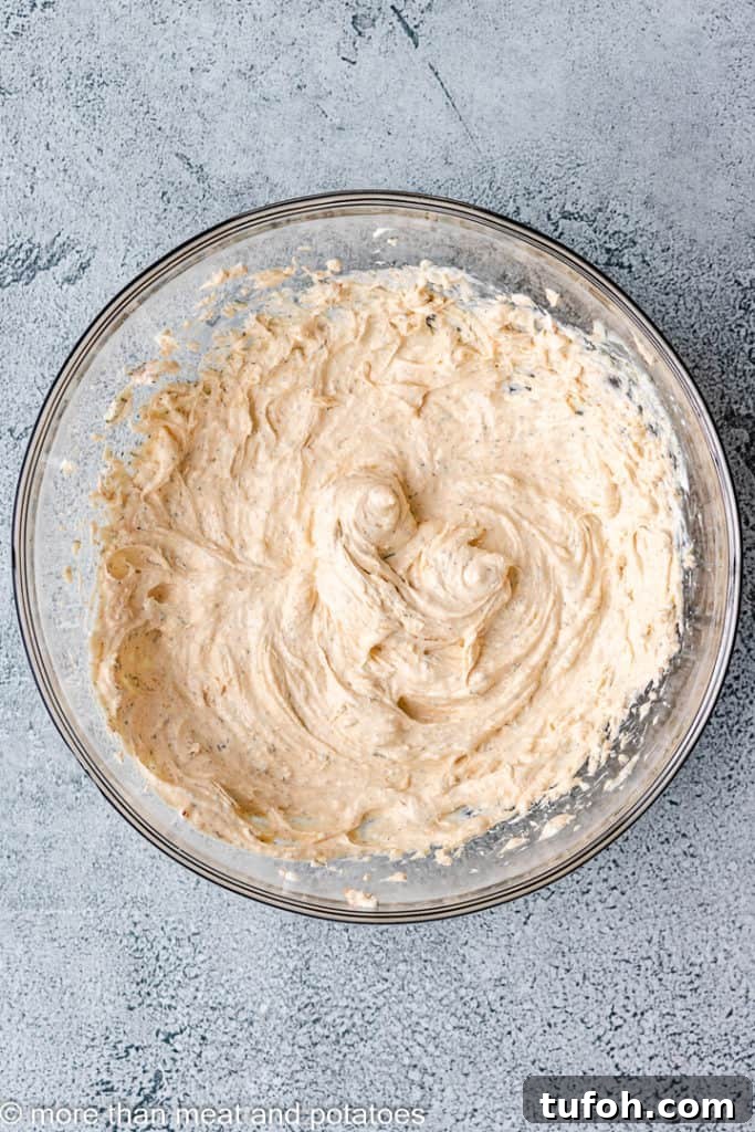 Creamy Homemade Ranch Dip Recipe for Parties and Snacks 4 Ranch dip in a large glass bowl.
