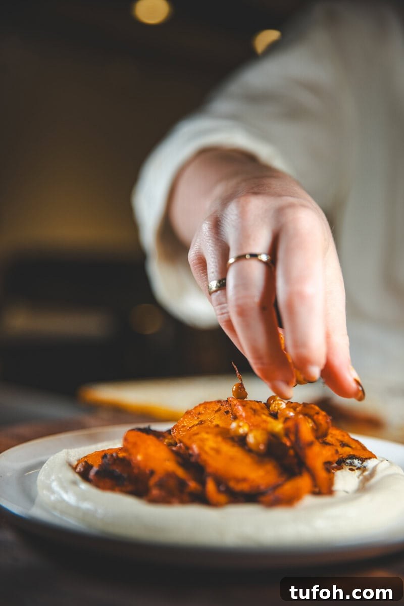 Harissa Roasted Carrots with Crispy Chickpeas and Tofu Ricotta 3 Harissa Carrots & Tofu Ricotta - Georgie Eats