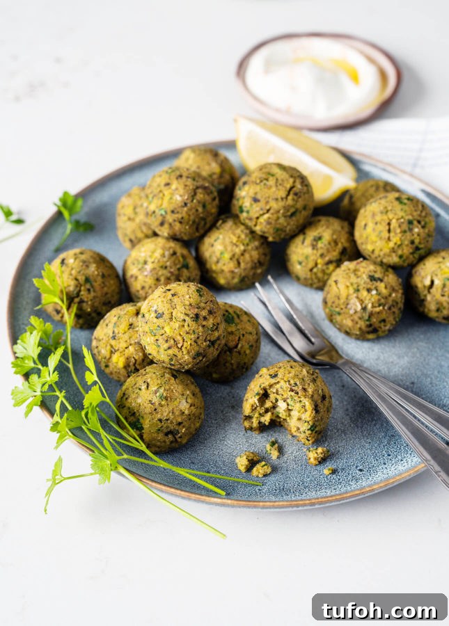 Crispy Oven-Baked Pistachio Falafel Recipe 4 Oven-Baked Pistachio Falafels // FoodNouveau.com