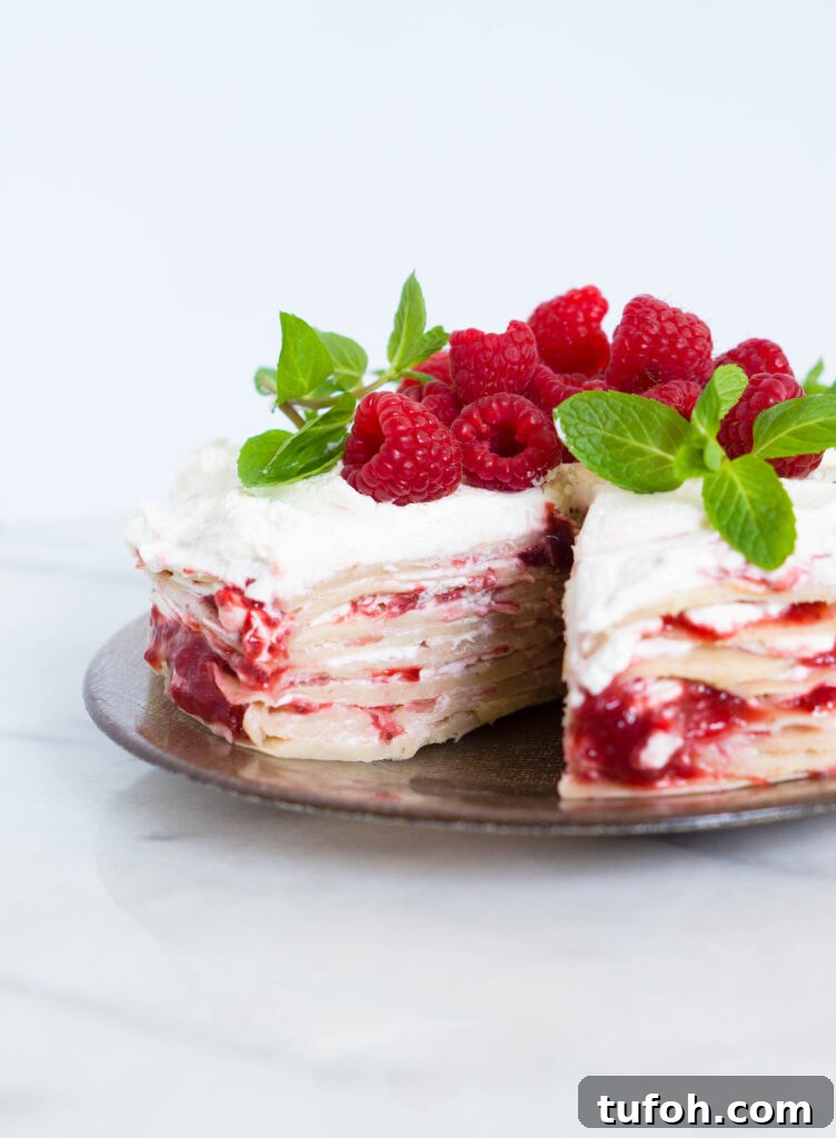 Vegan crepe cake