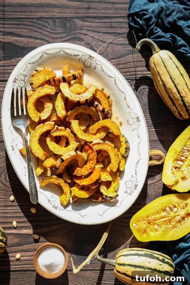 Roasted maple delicata squash