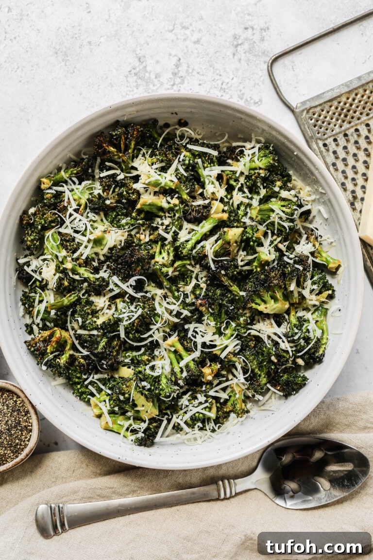 Roasted parmesan broccoli