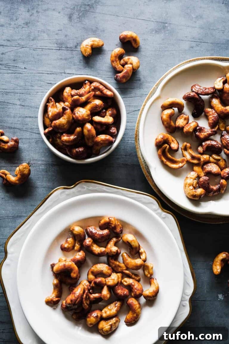 Sweet and salty roasted cashews