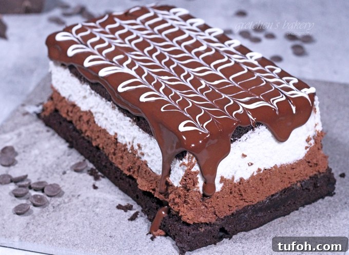 Decadent Tuxedo Cake Recipe: Rich Chocolate and Vanilla Layer Cake 4 Tuxedo Cake ~ Costco Copy Cat Recipe