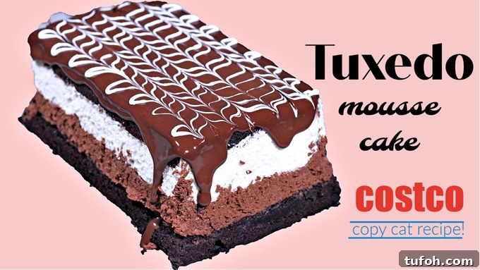 Decadent Tuxedo Cake Recipe: Rich Chocolate and Vanilla Layer Cake 5 Tuxedo Cake ~ Costco Copy Cat Recipe