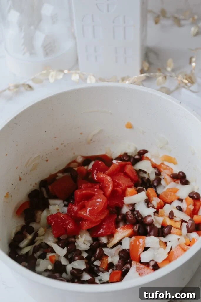 High-Protein Vegetarian Black Bean Soup Recipe 5 soup in pot