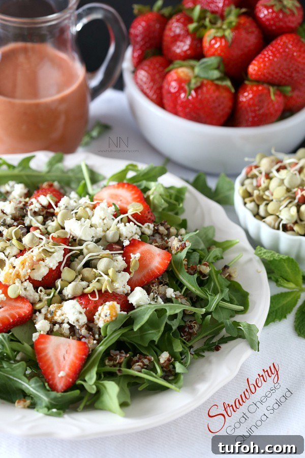 Strawberry goat cheese quinoa salad Strawberry goat cheese quinoa salad