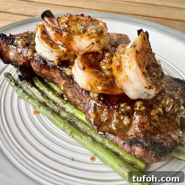 Steak and shrimp dinner