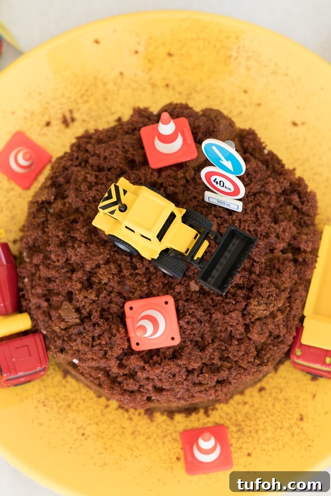 Construction Site Cake Ideas for Kids' Birthday Parties 3 Kids Birthday Digger Cake