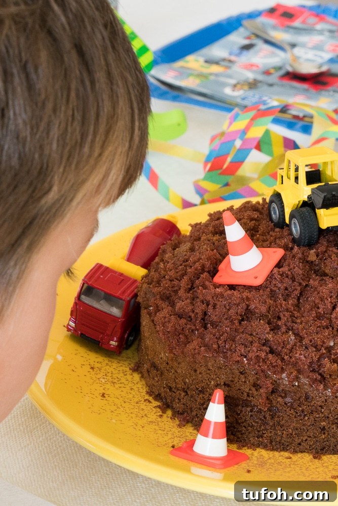 Construction Site Cake Ideas for Kids' Birthday Parties 4 Recipe for Construction Site Themed Mole Cake