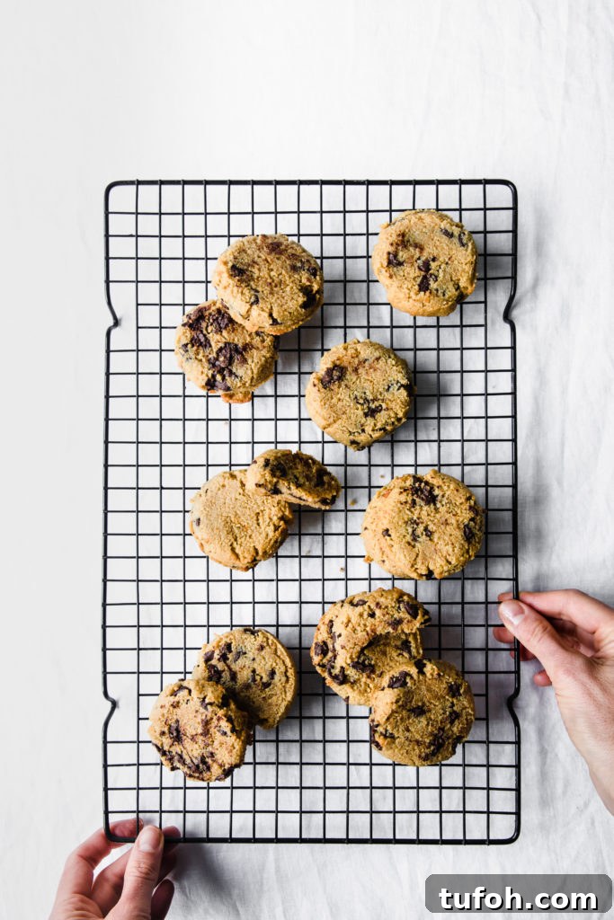 cookies on a wire rack