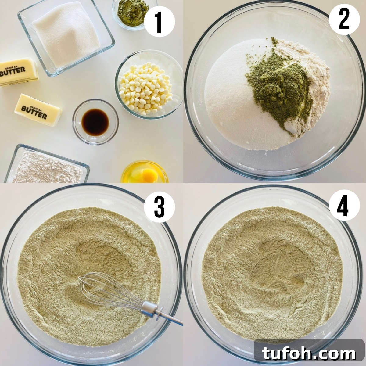 Chewy Matcha Brownies Recipe with Rich Green Tea Flavor 5 matcha brownies process shots 1 thought 4