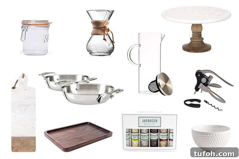 10 Stylish Kitchen Gifts Under $50 for Food Lovers 2 These 10 luxury kitchen gifts cost less than $50. They're classy, timeless pieces that will impress any home chef or entertainer.