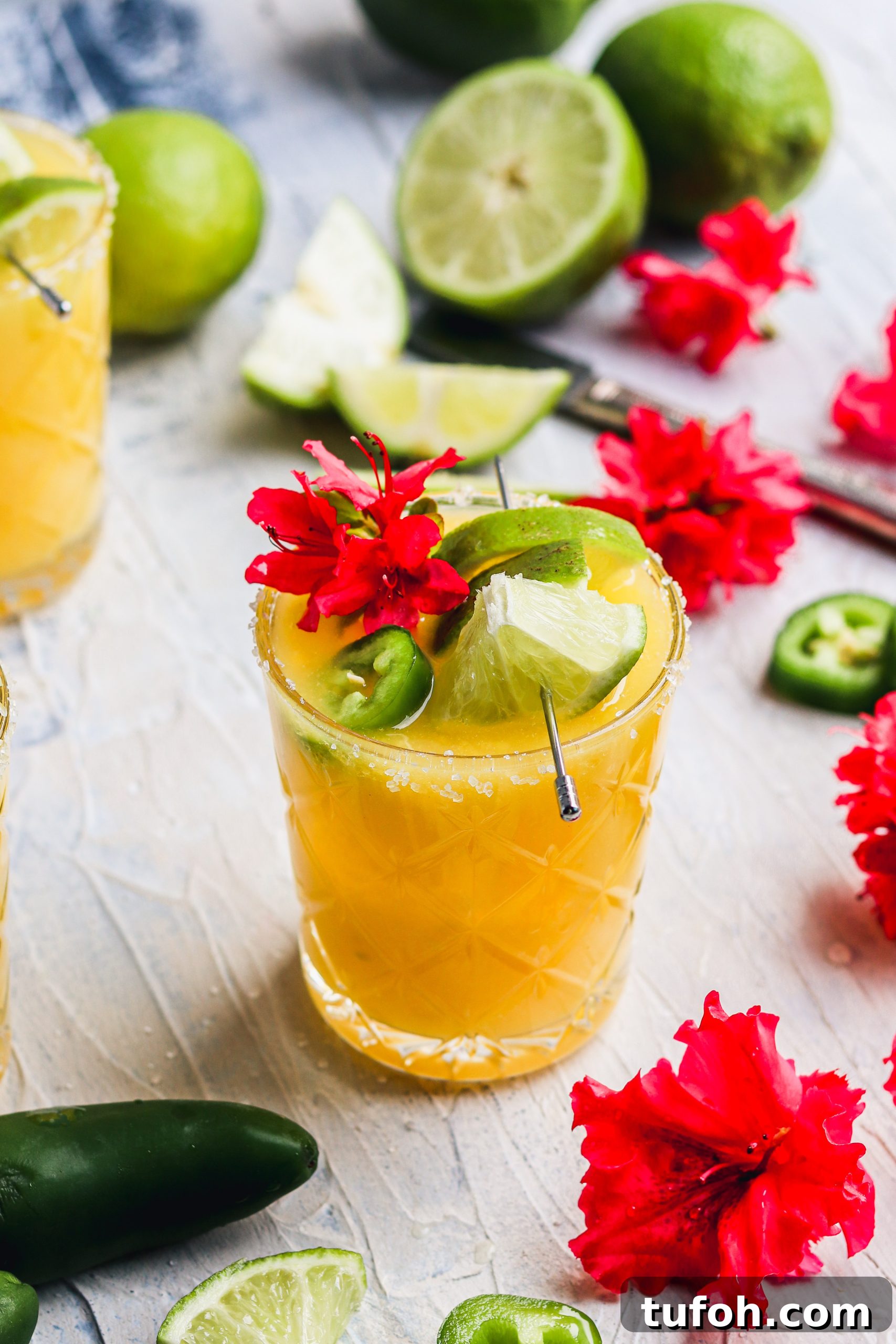 Spicy Mango Margaritas || For the Love of Gourmet