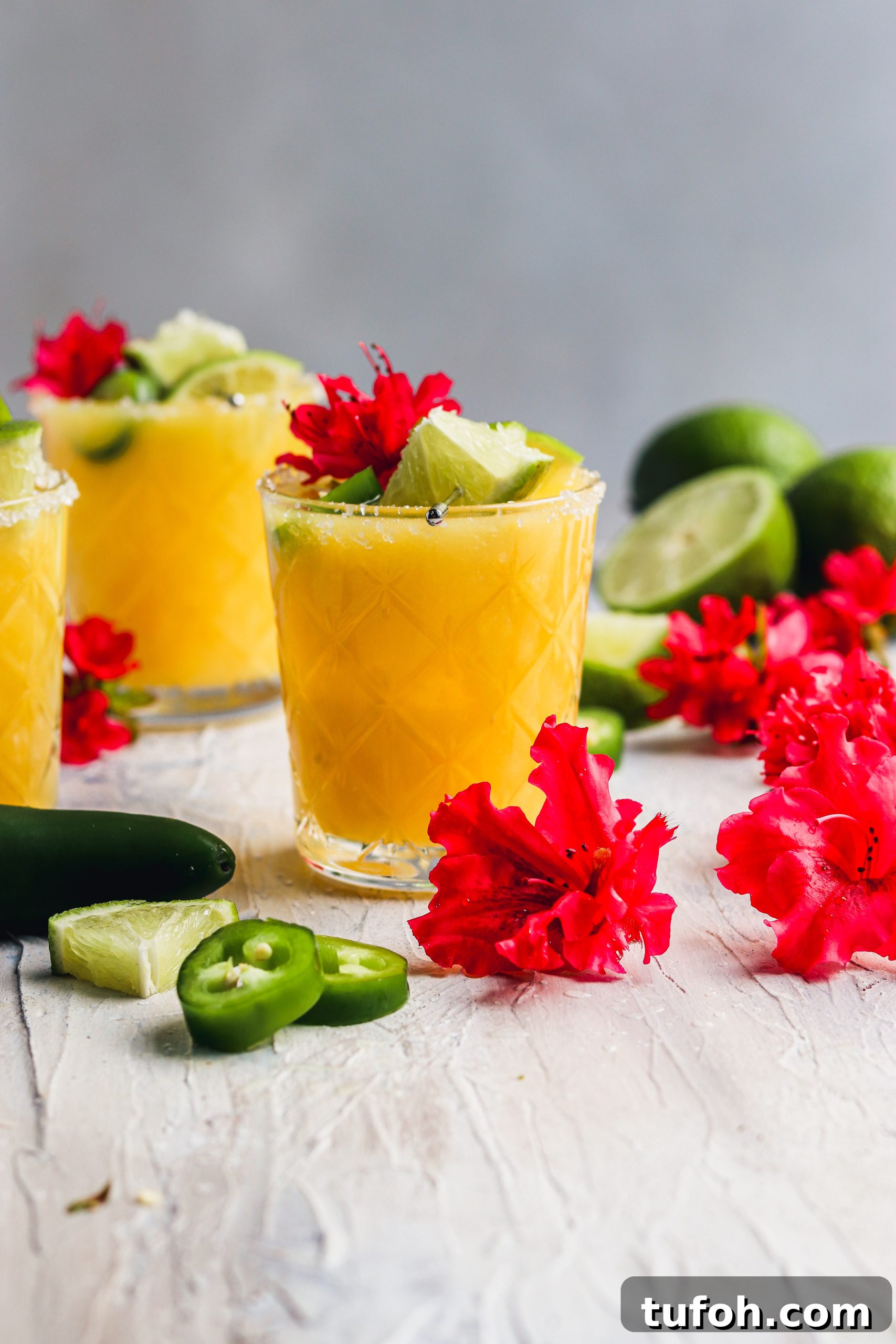 Spicy Mango Margaritas || For the Love of Gourmet