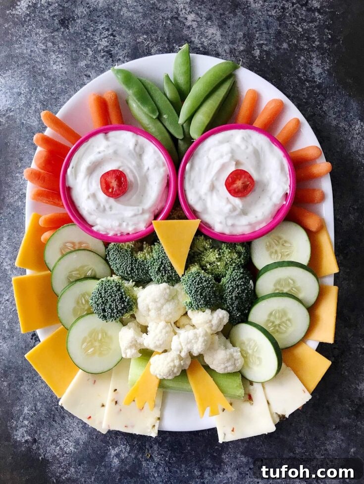Image for Fun Owl Veggie Plate