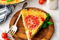Quiche with Crispy Hash Brown Crust