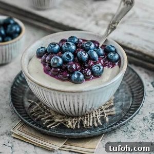 Millet Coconut Porridge with Blueberry Compote