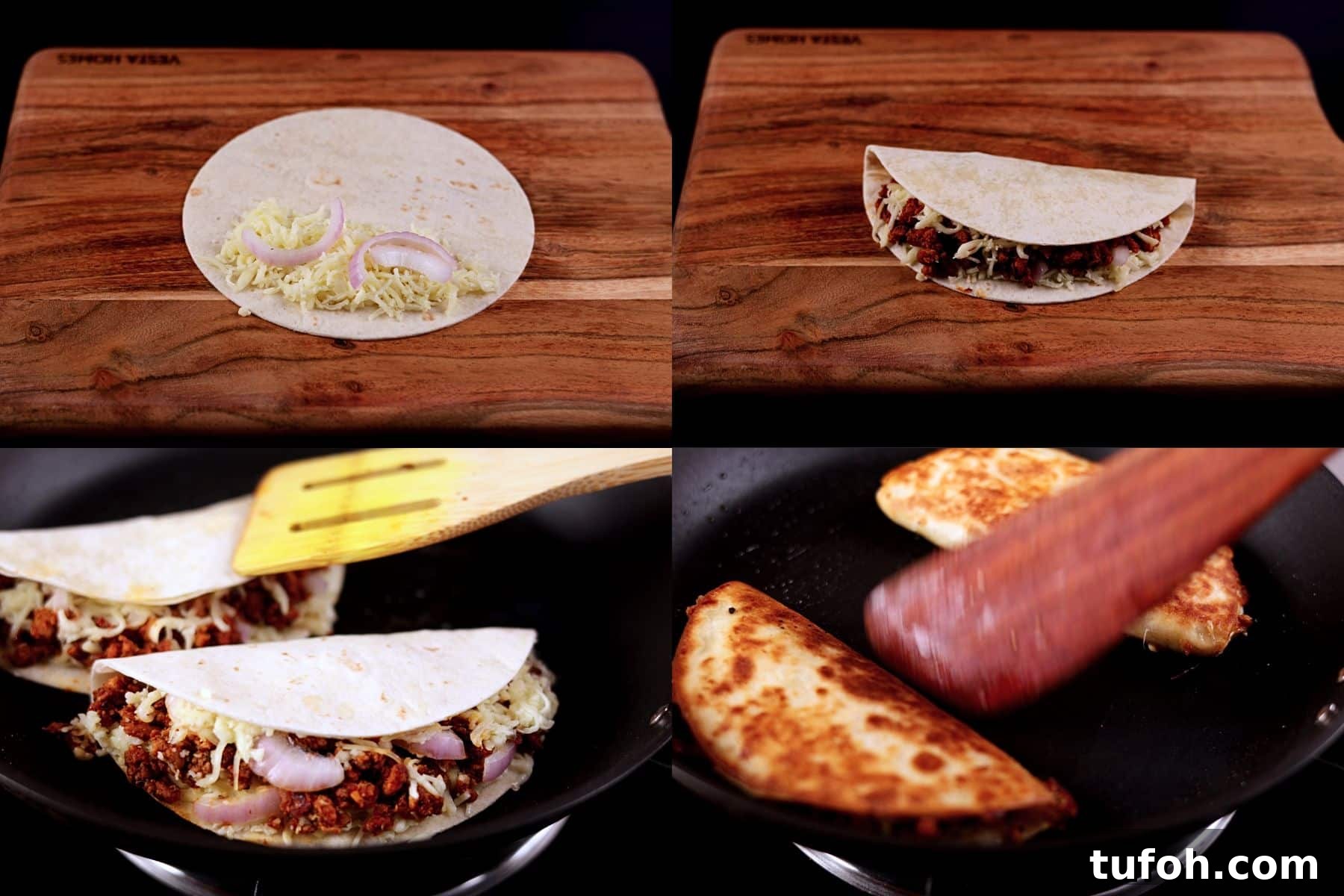 Stuffing tortillas with chicken filling and frying until crispy.