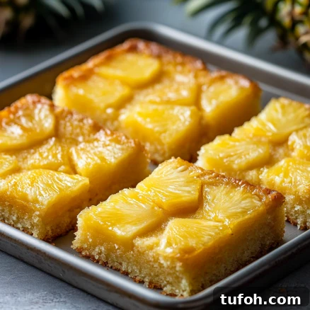 Slice of pineapple cake