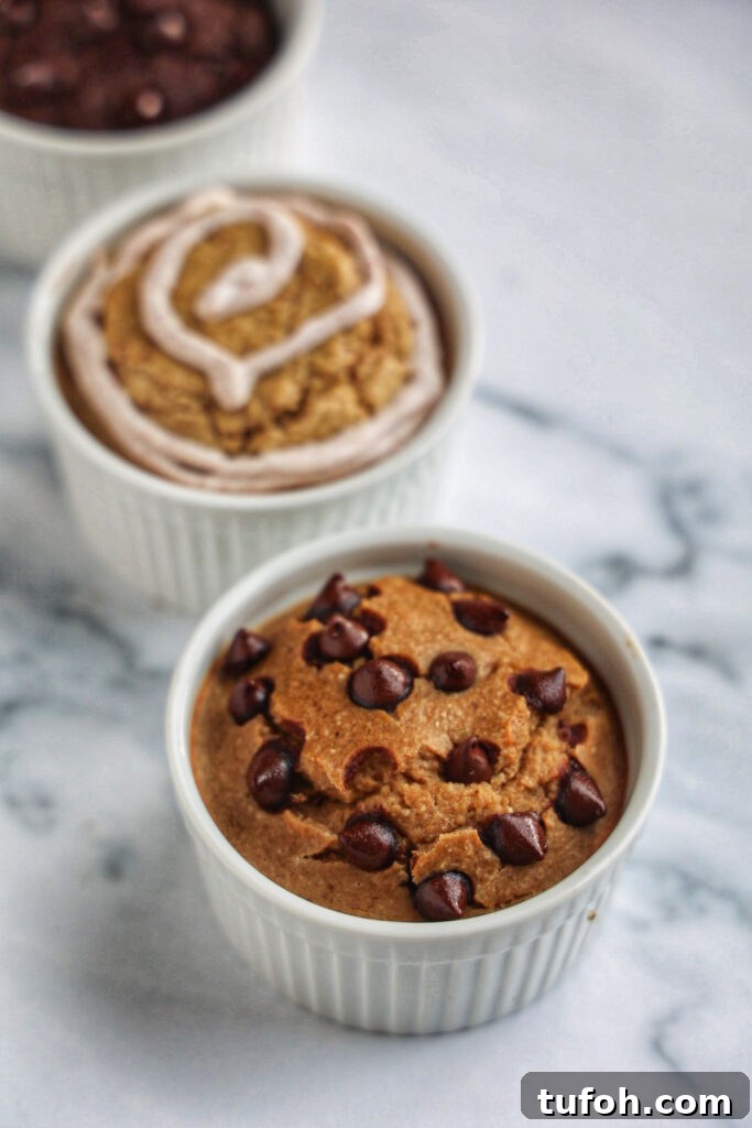 Chocolate chip cookie blended baked oats.