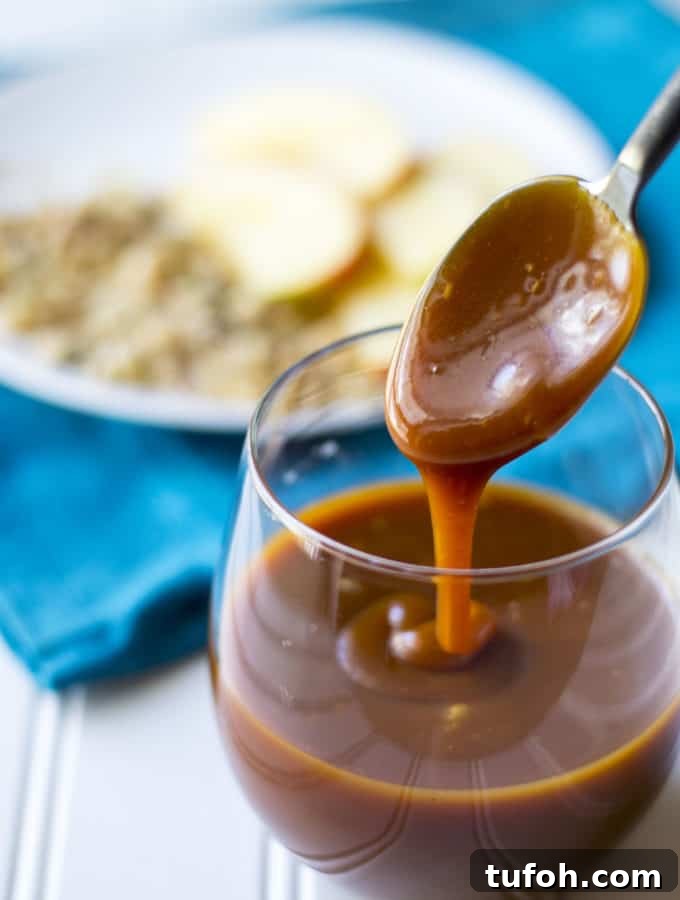 Bottled bourbon salted caramel sauce with ribbon