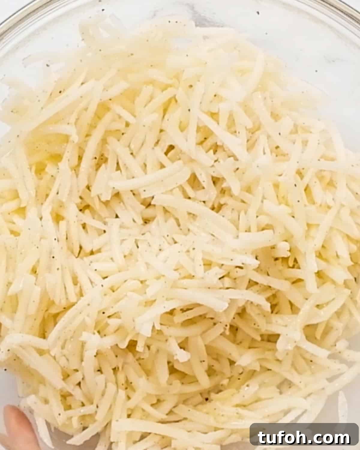 making a hash brown crust for Hash Brown Crust Quiche
