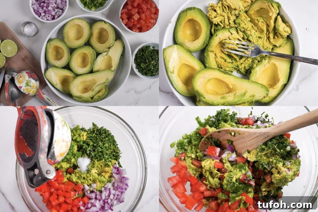 Fresh guacamole with lime